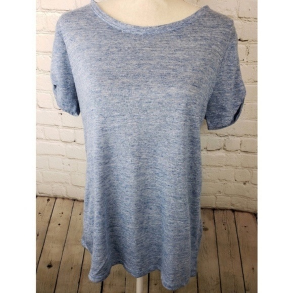 Athleta Shirt Zephyr Linen Cold Shoulder Small - Picture 3 of 6